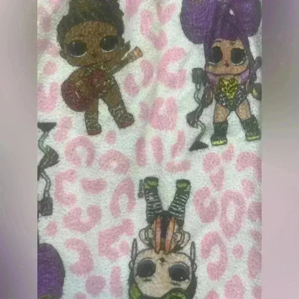L.O.L LOL Surprise Doll Girls Size 6 Button Down Fleece Pajamas Pajama Set - Picture 3 of 5